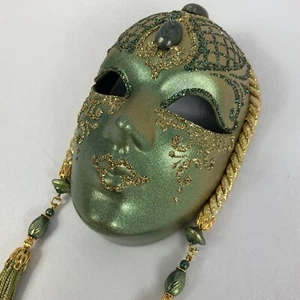 Small Masquerade Venetian Style Decorative Wall Hanging Mask Paper Mache - Picture 1 of 7