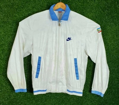 Винтажный Nike Сеул 1988 Олимпийских игр ветровка бумаги куртка XL Корея белый серый ярлык 80-х - Изображение 1 из 4