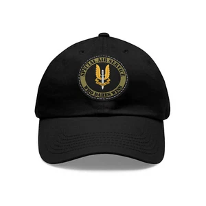 Sombrero de papá ajustable estampado British SAS Special Air Service con parche de cuero - Imagen 1 de 3