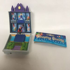 Vintage 90s Polly Pocket Sleeping Beauty Magic Castle Mini Playset Prince Figure