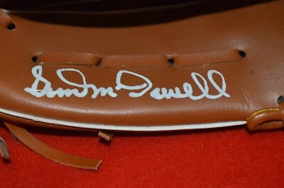 Sam McDowell Signed Cleveland Indians Logo SGA Glove W/ Photo & Event Ticket - Image 1 of 3