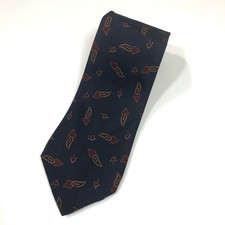 Chanel Tie Silk Necktie Paisley Patten Navy Made in Italy Authentic 