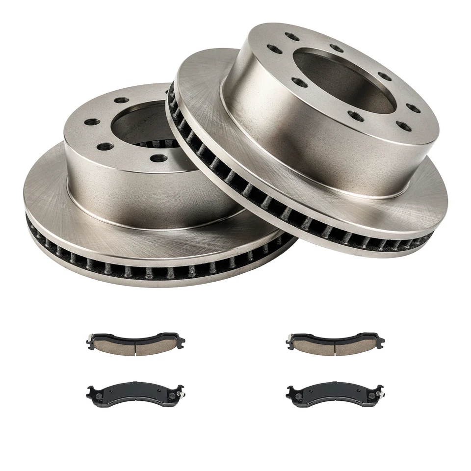 Rotores de freno de disco delanteros pastillas de freno aptos para Dodge Ram 2500 Ram 3500 2000-2002 Foto 1 de 4