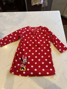 Girls Size 4 Fleece Minnie Mouse Nightgown Disney parks - Picture 1 of 5