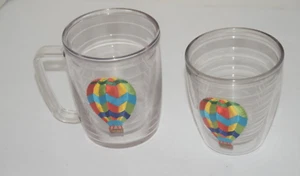 Juego de 2 vasos y tazas de plástico de doble pared Tervis de colección globo aerostático - Imagen 1 de 5