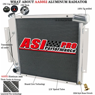 4 ROW Aluminum Radiator Fit 1970-81 International Harvester Scout II V8 Engine — 第 1/4 张图片