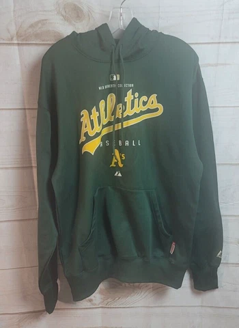 Majestic Authentic Collection Performance Hoodie MLB Athletics Hoodie Green Sz M Cover