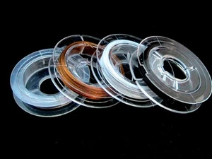 Pack of 4 Mixed Tiger Tail Beading Wire 0.38mm Black White Silver Gold i86 - Picture 1 of 2
