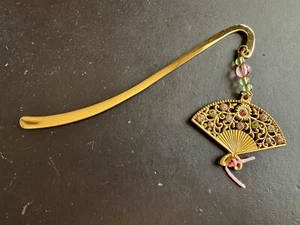 Antiker Lesezeichen Metall oder Postöffner oder asiatischer Fächer Blume Haarstäbchen Haarnadeln - Bild 1 von 2