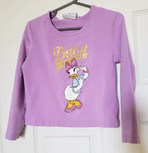 Disney Store Authentic Girls Daisy Duck long-sleeve shirt - size XS - EUC - Picture 1 of 6