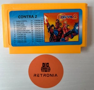 Contra 2 Nintendo Famiclone Game Cart - Picture 1 of 3