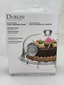 Godinger 6 in 1 Cake Stand and Serving Plate Platter with Dome Cover Multi-P - Picture 1 of 3