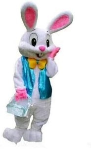 Easter Rabbit Bunny Rabbit Mascot Costume Adult Size Fancy Dress Halloween - Picture 1 of 3
