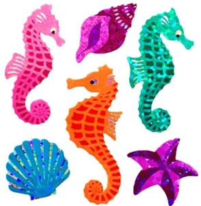 *DE COLECCIÓN* PEGATINAS DE CAPARAZONES DE MAR BRILLANTES Sandylion - 1 cuadrado - Imagen 1 de 1