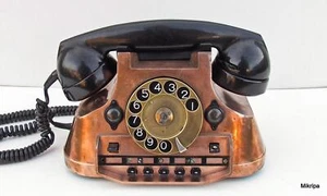 Antico telefono in rame PTT ATEA tipo 1949 Belgio dal 1949 - Foto 1 di 1