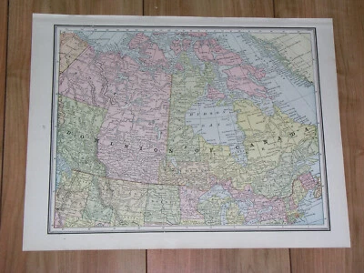 MAPA ANTIGUO DE DOMINIO DE CANADÁ 1896 / VERSO NUEVO BRUNSWICK NOVA SCOTIA P.E.I. Foto 1 de 4