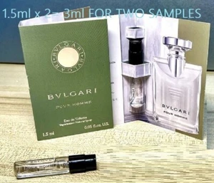 2X Pour Homme Extreme Bvlgari cologne 1.5ml CARDED SAMPLE Spray Vial perfume EDT - Picture 1 of 1