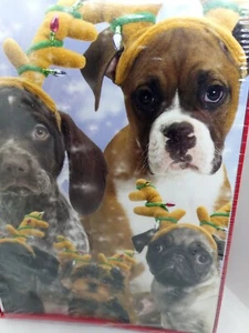 19 Tarjetas de Navidad de Colección Perro Ciervo Felices Fiestas Imagen Artes Saludos de Navidad Nuevas - Imagen 1 de 6