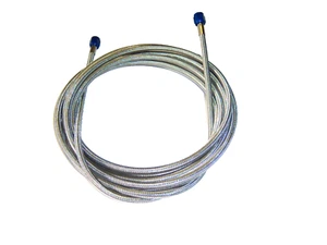 4AN 10FT NITROUS OXIDE STAINLESS STEEL BRAIDED HOSE BLUE ENDS - Picture 1 of 1