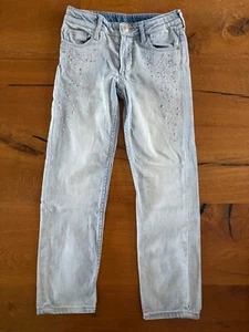 H&M Mädchen Jeanshose slim fit/demin hellblau m.verstellbaren Bund Gr.122 - Bild 1 von 3