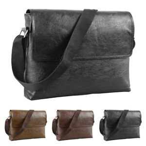 Vintage Leather Shoulder Bag Messenger Handbag Briefcase Satchel Bag ff