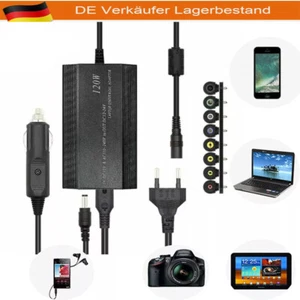 120W DC 12-24V Laptop KFZ Ladekabel Für Notebook Netzteil Adapter Ladegerät Auto - Bild 1 von 9