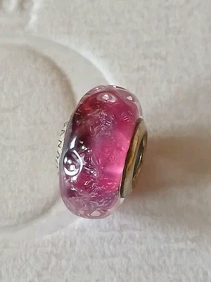 Original  Pandora Element, Charm Murano, Fuchsia, retired - Bild 1 von 4