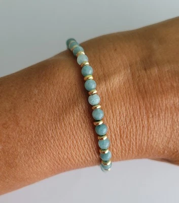 Wunderschönes Armband mit Naturstein-Perlen "Aventurin" - Bild 1 von 2