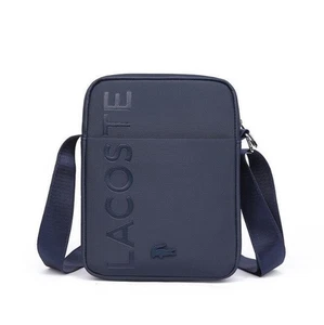 Brand New Men'sLaco*ste Black Cross Bag - Trendy Stand-Up Design, Perfect Gift - Picture 1 of 12