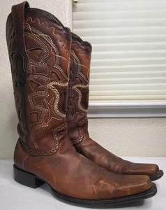 BOTA VAQUERA OCCIDENTAL LOS ALTOS Para Hombres MARRÓN PUNTA CORTA Talla 12 EE ANCHO 999107 - Imagen 1 de 16