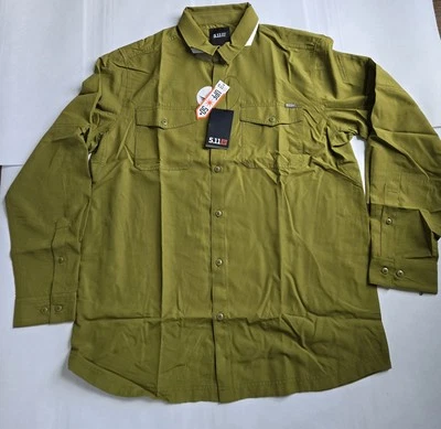 New 5.11 Tactical Marksman Long Sleeve Shirt Rilfe Green Large Button Upf 50 - Image 1 of 3