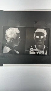 ORIGINAL MUG SHOT LARGE FORMAT NEGATIVE 4X5 SPOKANE WA 1930'S UNKNOWN #2 - Picture 1 of 2