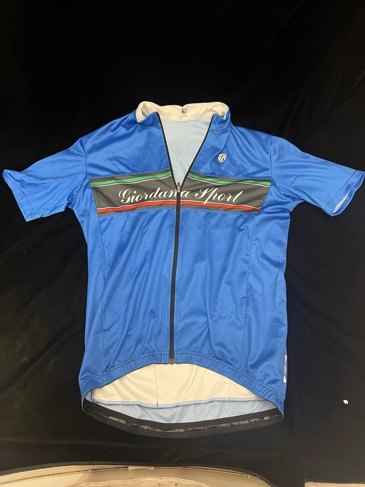 Camiseta deportiva de ciclismo Giordana de colección para hombre M hecha en Italia 1/2 cremallera Foto 1 de 4
