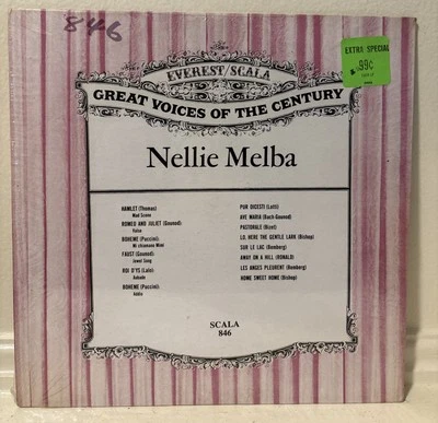 Nellie Melba Sealed 12” LP Record Everest Scala 846 Great Voices Of The Century - Image 1 of 4