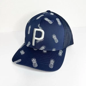 Puma Pineapple Trucker P Cap Hat Adult One Size Fits All Blue NWT - Picture 1 of 4