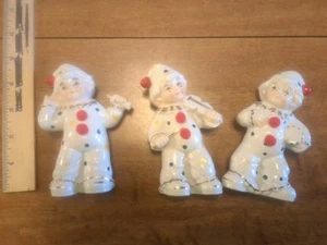 Porcelain Clowns With Instruments, Gold Trim VTG, VGC Set Of 3 - Bild 1 von 11