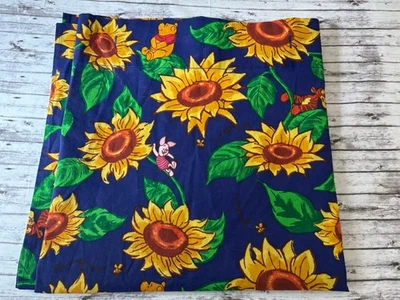 Vintage Disney Winnie the pooh & friends Blue Sunflower shower curtain 70x70” - Image 1 of 4
