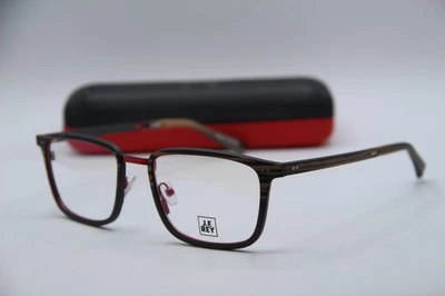 NEW J.F. REY JF 2931 9530 BROWN RED GUNMETAL AUTHENTIC FRAMES EYEGLASSES 56-21 - Image 1 of 4