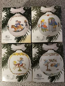 Hutschenreuther 4 Porzellan Weihnachtskugel 1986-1989 Mit höchsten Sammlerwert - Bild 1 von 12