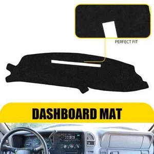 Alfombrilla de tablero negra para Chevy Silverado C1500 C2500 C3500 1997-1998 cubierta de tablero - Imagen 1 de 13