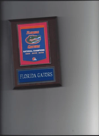 FLORIDA GATORS CHAMPIONSHIP PLAQUE FOOTBALL NCAA NATIONAL CHAMPS Cover