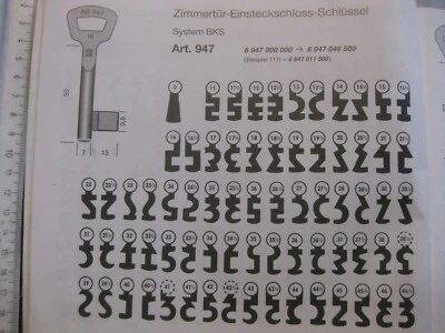 alle BKS Zimmertürschlüssel Buntbartschlüssel BB Bart Schlüssel Stube BAD  - Bild 1 von 4