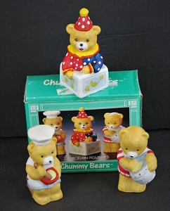 Vintage Porzellan Gummibärchen Figuren 3er Set Sammlerstück Neu in Box - Bild 1 von 9