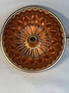 Copper Jello Mold Bundt Cake Pan 9 Cups Hanger - Picture 1 of 4