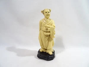 STATUETTE FEMME ASIATIQUE GEISHA EN RESINE ASIE JAPON SCULPTURE ASIAN JAPAN - Picture 1 of 9