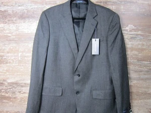 Stafford NWT Charcoal Twill Classic Fit Merino Wool Sport Coat Size 42 Long - Picture 1 of 13