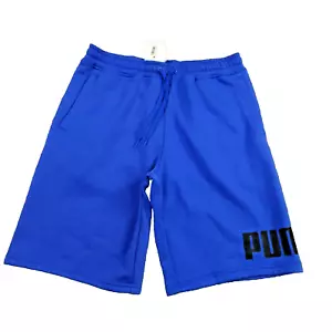 Puma Fleece Workout Shorts Men's Medium Blue Regular Fit Soft Comfort Athletic - Picture 1 of 7