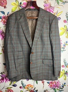 DAKS SIGNATURE MENS 42R MULTI CHECK MODERN TWEED JACKET - Picture 1 of 12