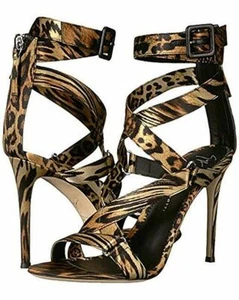 $1555 Designer GIUSEPPE ZANOTTI Women’s MultiStraps Leopard High Heel Sandals 9 - Picture 1 of 5