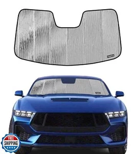 Pigenius Windshield Sun Shade for Ford Mustang 2015-2023 with Rearview Mirror - Picture 1 of 5